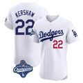 Kooe LA.Dodgers #22 Clayton Kershaw Player White World Series Meet Limited Elite Stitched Jerseys