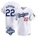 Kooe LA.Dodgers #22 Clayton Kershaw Player White World Series Meet Limited Home Stitched Jerseys