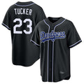 Kooe LA.Dodgers #23 Kyle Tucker Player Black Carbon Limited Home Stitched Jerseys