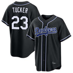 Kooe LA.Dodgers #23 Kyle Tucker Player Black Carbon Limited Home Stitched Jerseys