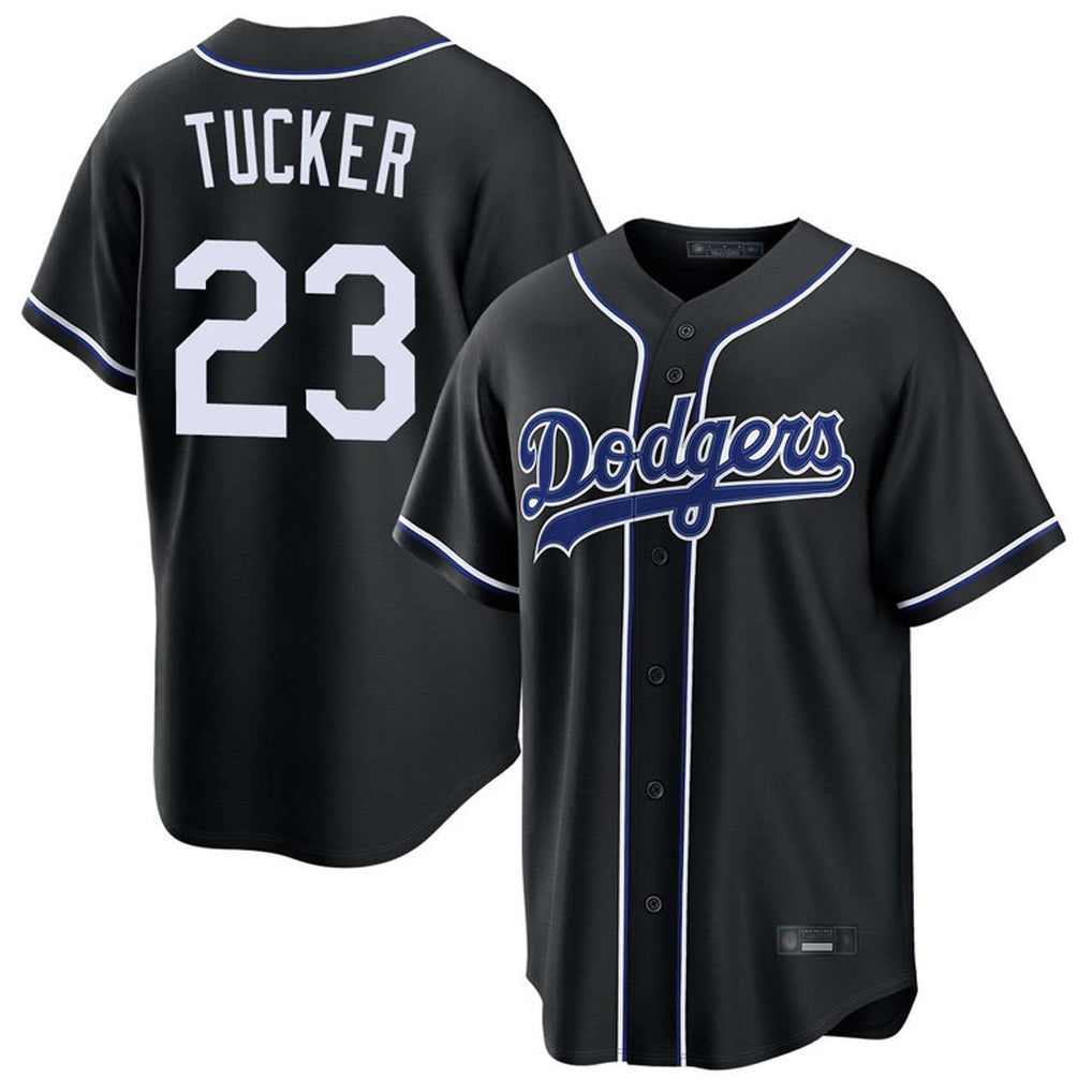 Kooe LA.Dodgers #23 Kyle Tucker Player Black Carbon Limited Home Stitched Jerseys