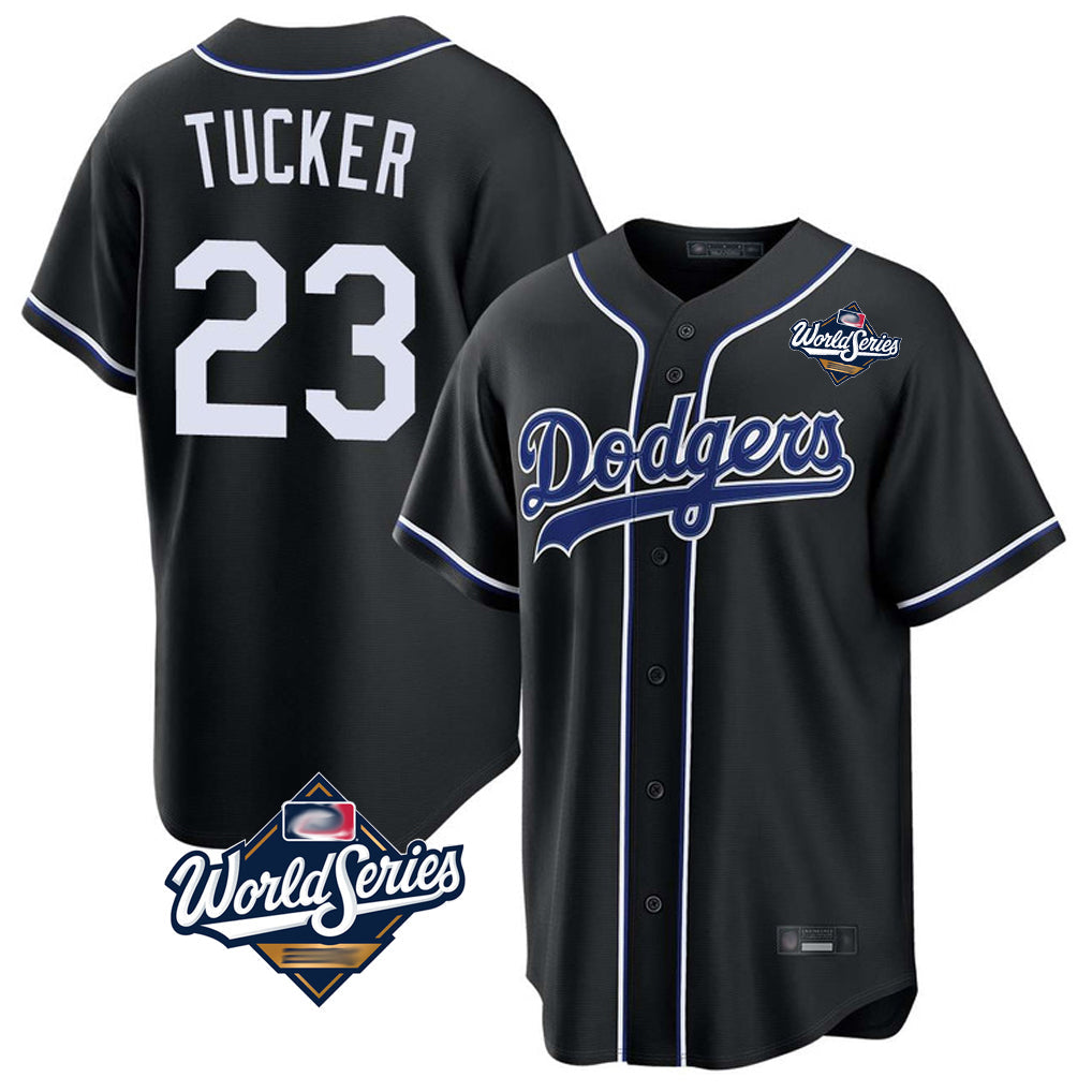 Kooe LA.Dodgers #23 Kyle Tucker Player Black World Series Carbon Limited Home Stitched Jerseys