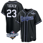 Kooe LA.Dodgers #23 Kyle Tucker Player Black World Series Carbon Limited Home Stitched Jerseys