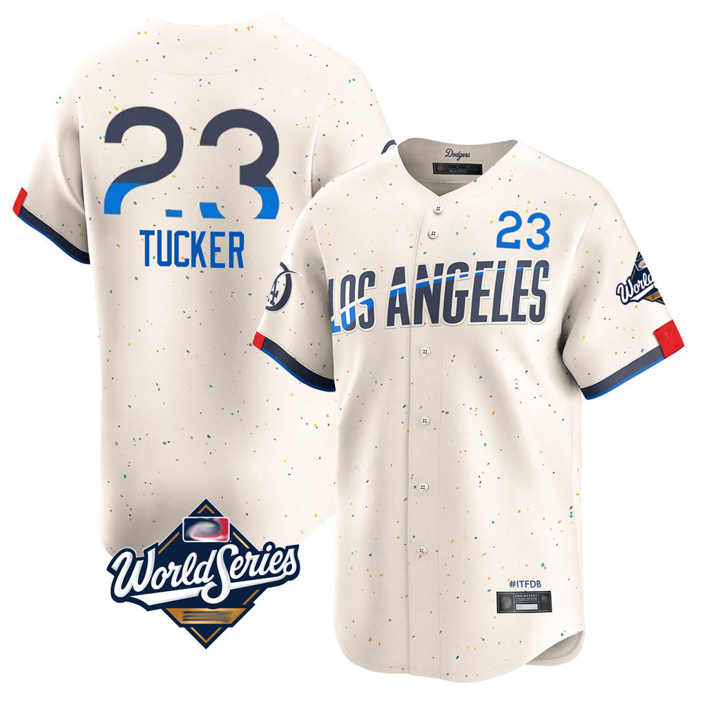 Kooe LA.Dodgers #23 Kyle Tucker Player Cream World Series City Connect Limited Home Stitched Jerseys