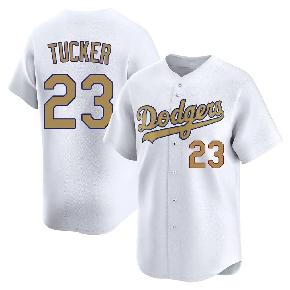 Kooe LA.Dodgers #23 Kyle Tucker Player Gold Collection Limited Home Stitched Jerseys