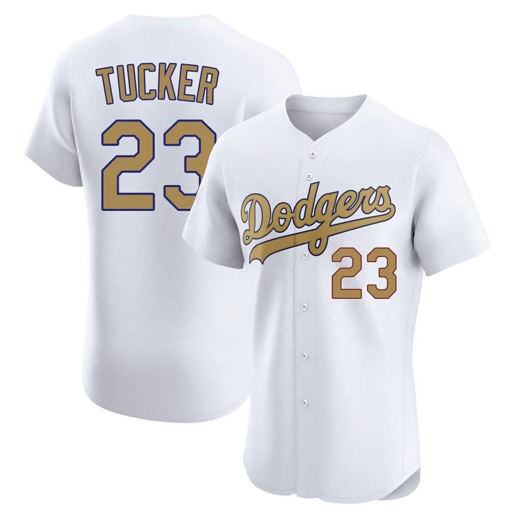 Kooe LA.Dodgers #23 Kyle Tucker Player Gold Limited Elite Home Stitched Jerseys