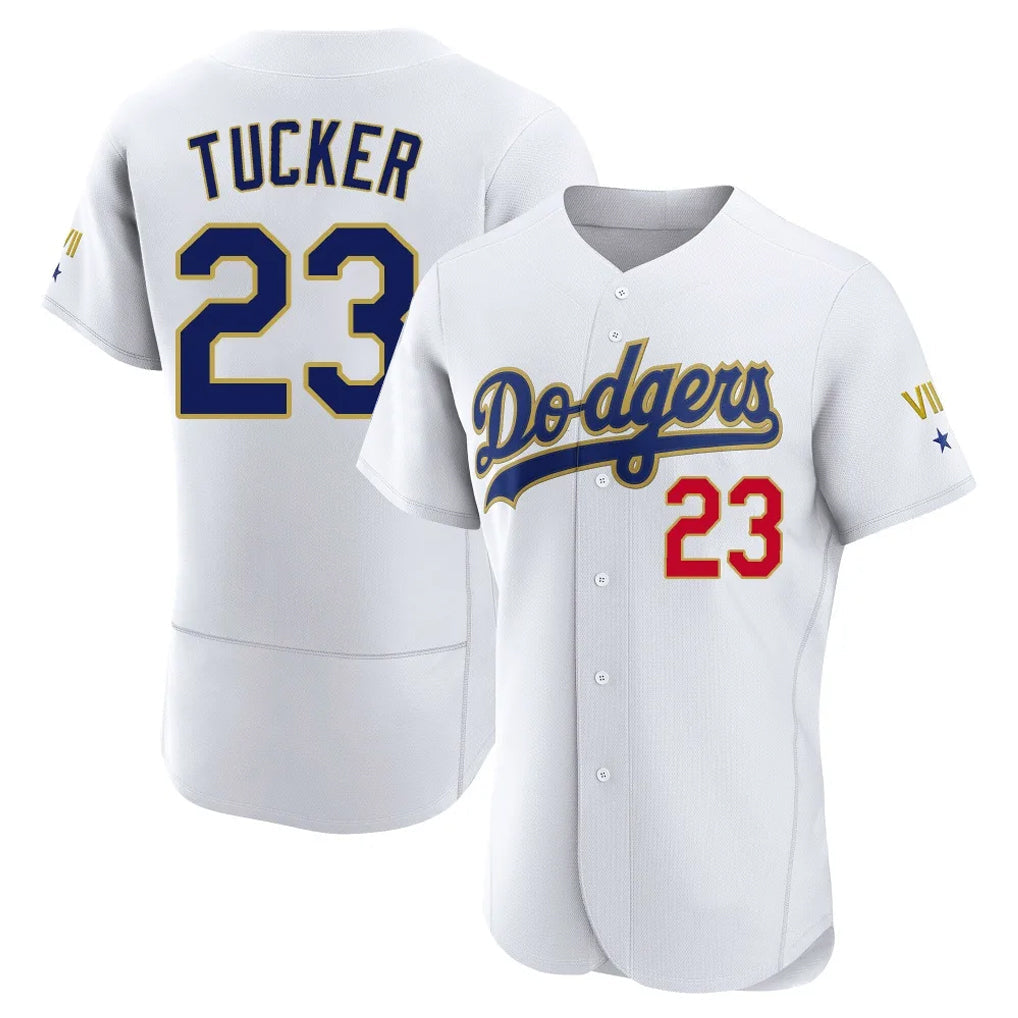 Kooe LA.Dodgers #23 Kyle Tucker Player Gold White 2026 Collection Stadium Limited Elite Stitched Jerseys