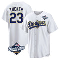 Kooe LA.Dodgers #23 Kyle Tucker Player Gold White World Series 2026 Collection Stadium Game Stitched Jerseys