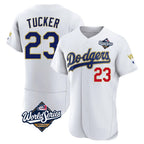 Kooe LA.Dodgers #23 Kyle Tucker Player Gold White World Series 2026 Collection Stadium Limited Elite Stitched Jerseys