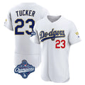 Kooe LA.Dodgers #23 Kyle Tucker Player Gold White World Series Meet 2026 Collection Stadium Limited Elite Stitched Jerseys