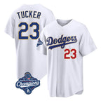 Kooe LA.Dodgers #23 Kyle Tucker Player Gold White World Series Meet 2026 Collection Stadium Limited Stitched Jerseys