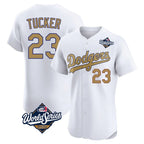 Kooe LA.Dodgers #23 Kyle Tucker Player Gold World Series Limited Elite Home Stitched Jerseys