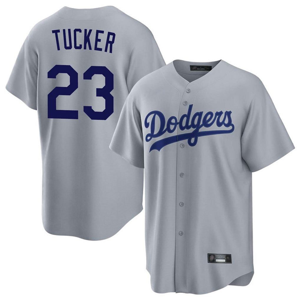 Kooe LA.Dodgers #23 Kyle Tucker Player Gray Game Stitched Jerseys