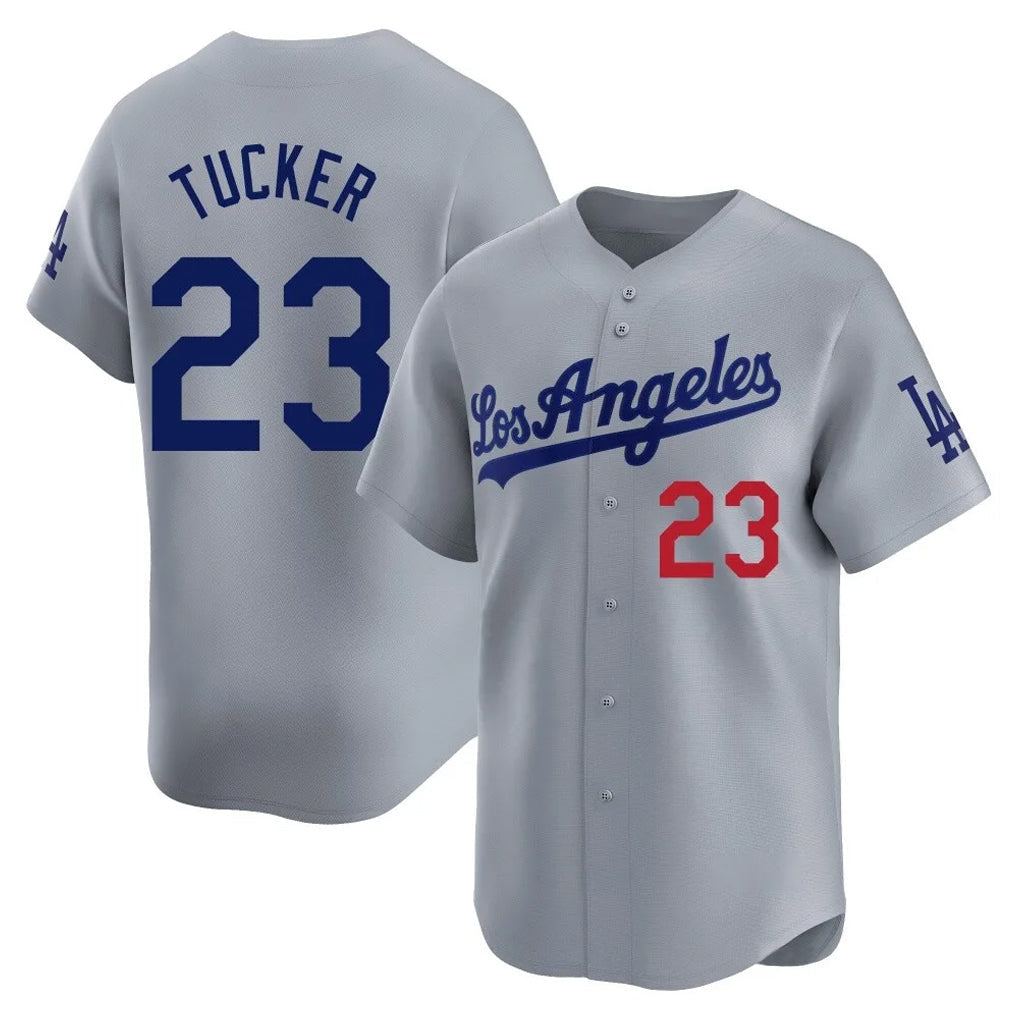 Kooe LA.Dodgers #23 Kyle Tucker Player Gray Limited Home Stitched Jerseys