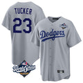 Kooe LA.Dodgers #23 Kyle Tucker Player Gray World Series Game Stitched Jerseys