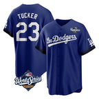 Kooe LA.Dodgers #23 Kyle Tucker Player Royal World Series City Connect Home Game Stitched Jerseys