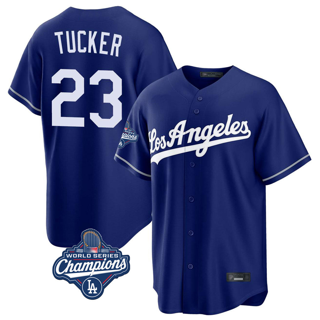 Kooe LA.Dodgers #23 Kyle Tucker Player Royal World Series Meet Game Stitched Jerseys