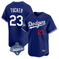 Kooe LA.Dodgers #23 Kyle Tucker Player Royal World Series Meet Limited Home Stitched Jerseys