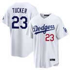 Kooe LA.Dodgers #23 Kyle Tucker Player White Home Game Stitched Jerseys