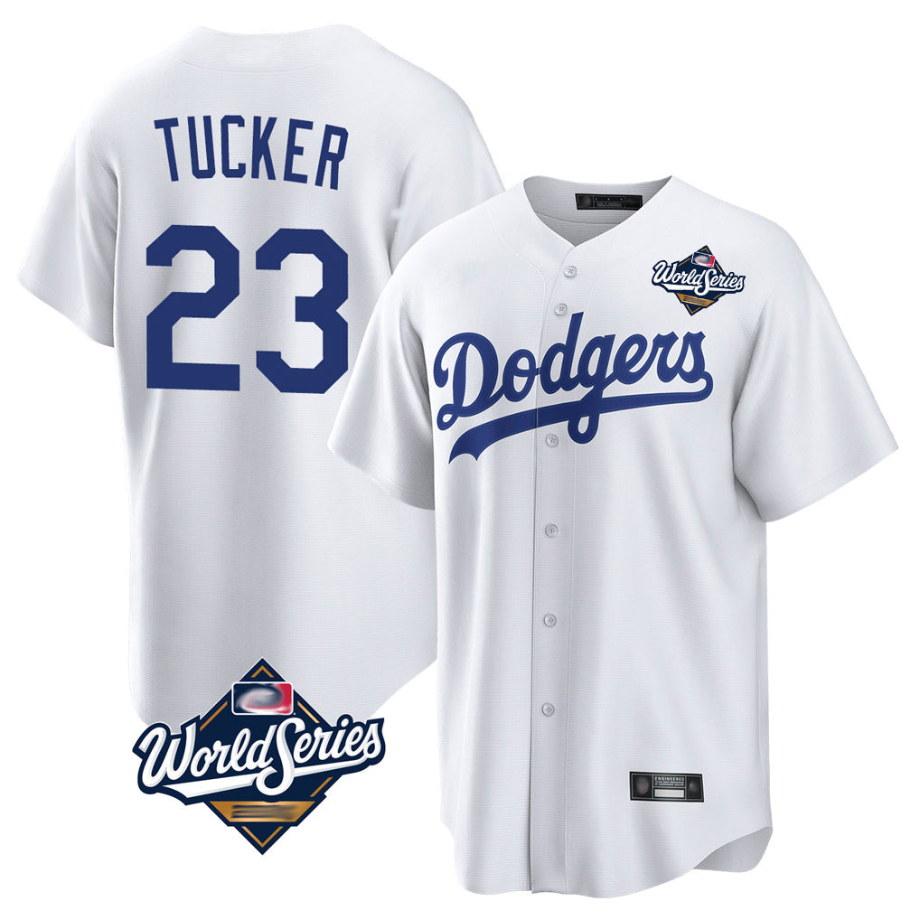 Kooe LA.Dodgers #23 Kyle Tucker Player White World Series Game Home Stitched Jerseys
