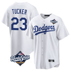 Kooe LA.Dodgers #23 Kyle Tucker Player White World Series Game Home Stitched Jerseys
