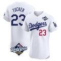 Kooe LA.Dodgers #23 Kyle Tucker Player White World Series Limited Elite Home Stitched Jerseys