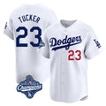 Kooe LA.Dodgers #23 Kyle Tucker Player White World Series Meet Limited Home Stitched Jerseys