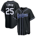 Kooe LA.Dodgers #25 Tommy Edman Player Black Carbon Limited Home Stitched Jerseys