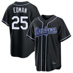 Kooe LA.Dodgers #25 Tommy Edman Player Black Carbon Limited Home Stitched Jerseys