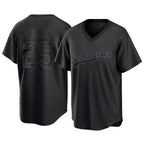 Kooe LA.Dodgers #25 Tommy Edman Player Black Pitch Fashion T-shirt Stitched Jerseys