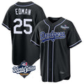 Kooe LA.Dodgers #25 Tommy Edman Player Black World Series Carbon Limited Home Stitched Jerseys