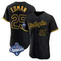 Kooe LA.Dodgers #25 Tommy Edman Player Black World Series Meet Snake Skin City Limited Elite Home Stitched Jerseys