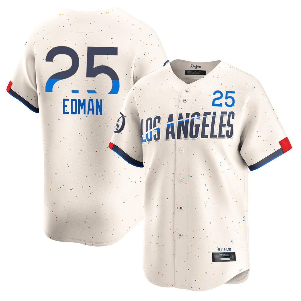 Kooe LA.Dodgers #25 Tommy Edman Player Cream City Connect Limited Home Stitched Jerseys