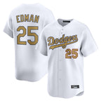 Kooe LA.Dodgers #25 Tommy Edman Player Gold Collection Limited Home Stitched Jerseys