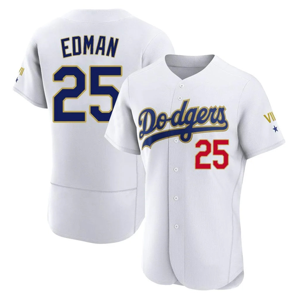 Kooe LA.Dodgers #25 Tommy Edman Player Gold White 2026 Collection Stadium Limited Elite Stitched Jerseys