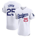 Kooe LA.Dodgers #25 Tommy Edman Player Gold White Limited Elite Home Stitched Jerseys