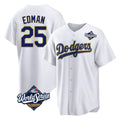 Kooe LA.Dodgers #25 Tommy Edman Player Gold White World Series 2026 Collection Stadium Game Stitched Jerseys