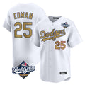 Kooe LA.Dodgers #25 Tommy Edman Player Gold World Series Collection Limited Home Stitched Jerseys