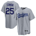 Kooe LA.Dodgers #25 Tommy Edman Player Gray Game Stitched Jerseys