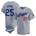 Kooe LA.Dodgers #25 Tommy Edman Player Gray World Series Meet Limited Home Stitched Jerseys