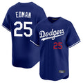 Kooe LA.Dodgers #25 Tommy Edman Player Royal Limited Home Stitched Jerseys