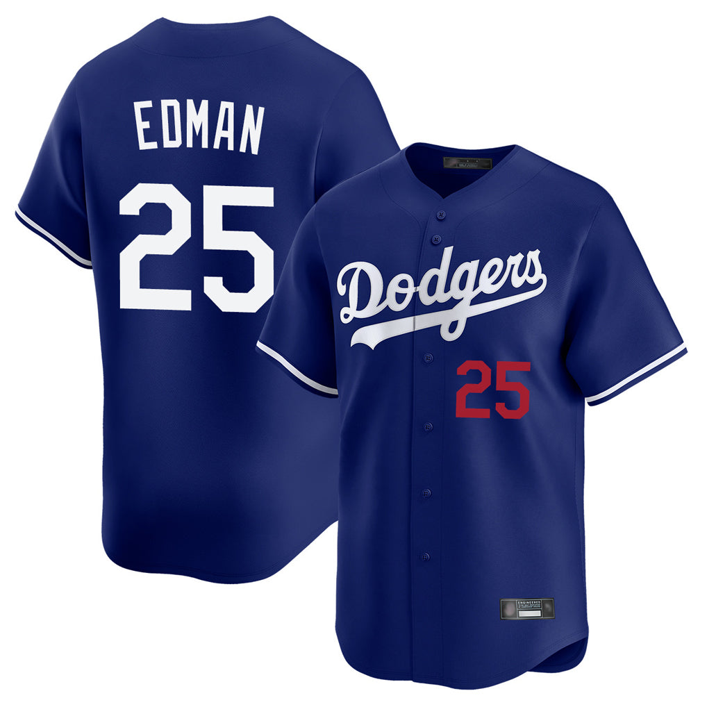 Kooe LA.Dodgers #25 Tommy Edman Player Royal Limited Home Stitched Jerseys