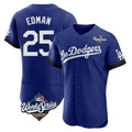 Kooe LA.Dodgers #25 Tommy Edman Player Royal World Series City Connect Elite Home Stitched Jerseys