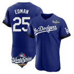 Kooe LA.Dodgers #25 Tommy Edman Player Royal World Series City Connect Elite Home Stitched Jerseys