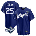 Kooe LA.Dodgers #25 Tommy Edman Player Royal World Series Game Stitched Jerseys