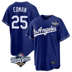 Kooe LA.Dodgers #25 Tommy Edman Player Royal World Series Game Stitched Jerseys