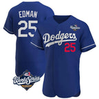 Kooe LA.Dodgers #25 Tommy Edman Player Royal World Series Limited Elite Home Stitched Jerseys