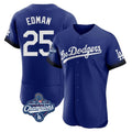 Kooe LA.Dodgers #25 Tommy Edman Player Royal World Series Meet City Connect Elite Home Stitched Jerseys