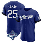 Kooe LA.Dodgers #25 Tommy Edman Player Royal World Series Meet City Connect Elite Home Stitched Jerseys