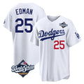 Kooe LA.Dodgers #25 Tommy Edman Player White World Series Home Game Stitched Jerseys